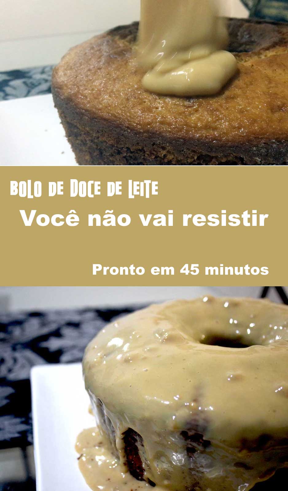 bolo de doce de leite para o Pinterest